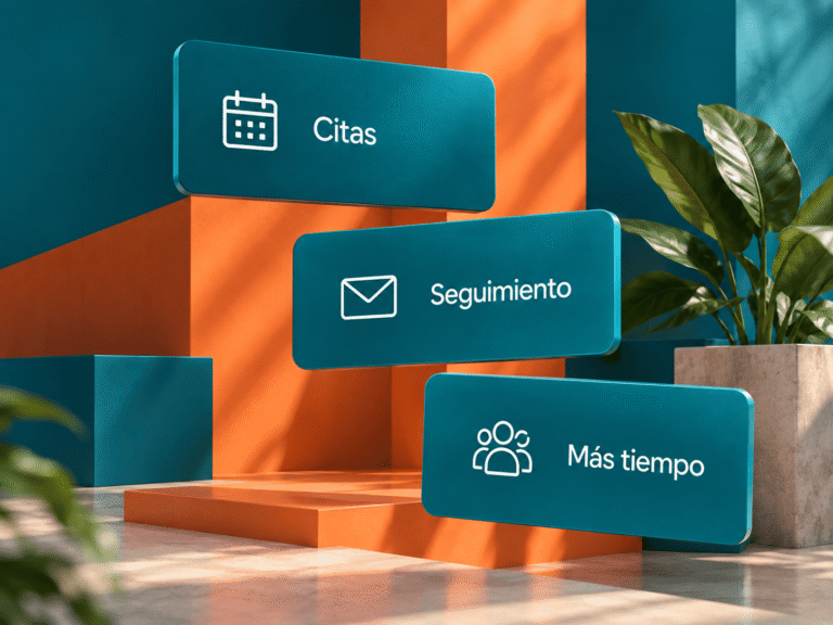 Concepto de automatización de citas, seguimiento y tareas administrativas
