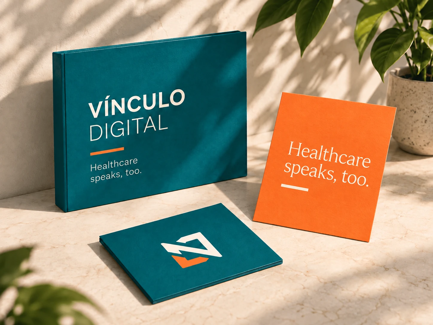 Brand identity and content concept for Vínculo Digital